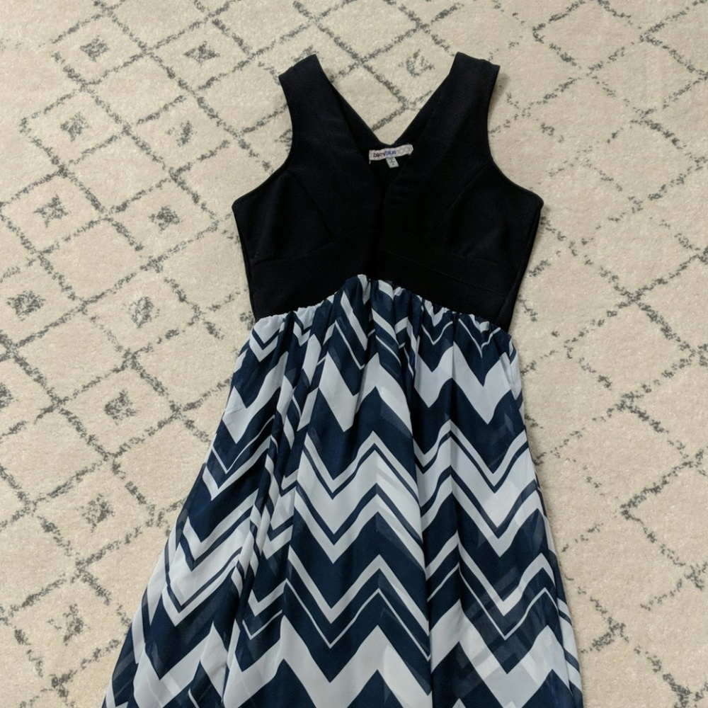 Chevron Maxi Flowy Dress